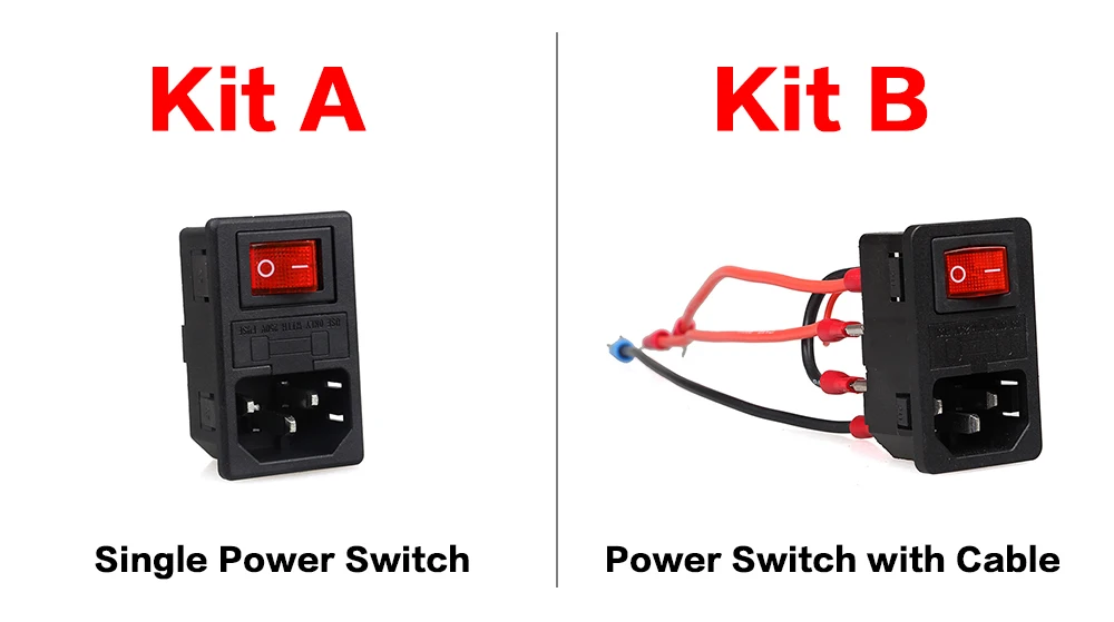 3DSWAY 3D-принтеры Запчасти Питание розетка выключатель с предохранителем 220 V/110 V 15A защита от короткого замыкания защита защитный выключатель 20 см кабель