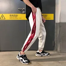 M-5XL! новые осенние мужские уличные модные трендовые повседневные штаны свободные брюки подходят для подростков брюки плюс размер костюмы для хип-хопа