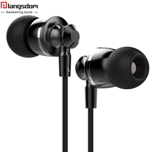 Langsdom M300 Metal Super Bass font b In ear b font Earphone Volume Control with Mic