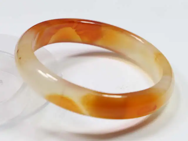 

58MM VERY FINE RARE NATURE RED WHITE JADE JADEITE BRACELET BANGLE A012 a 5.19