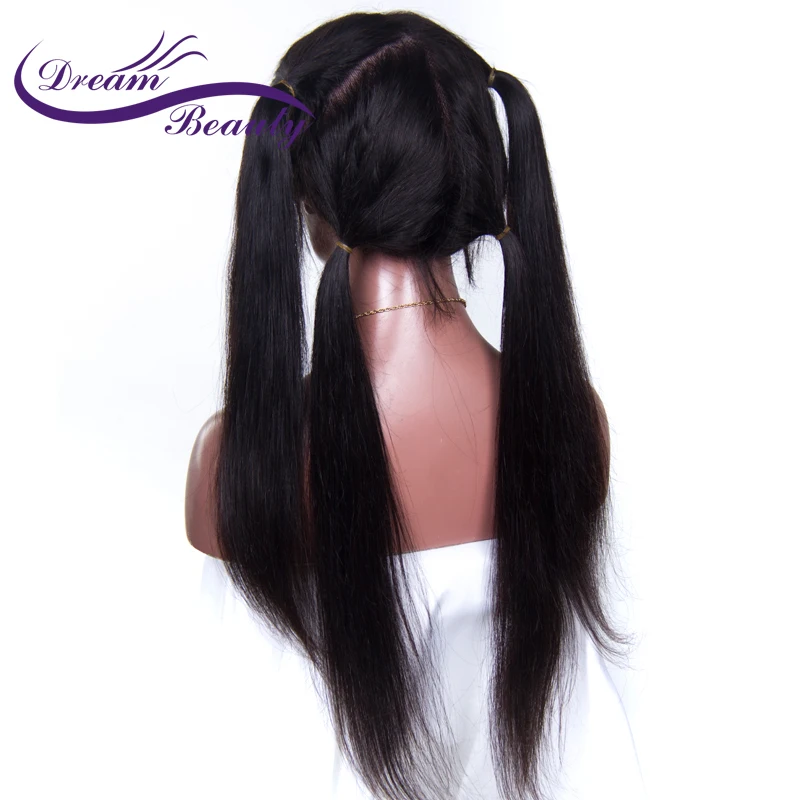 Dream beauty 250 плотность прямые бразильские волосы на кружеве с волосами младенца 8 24