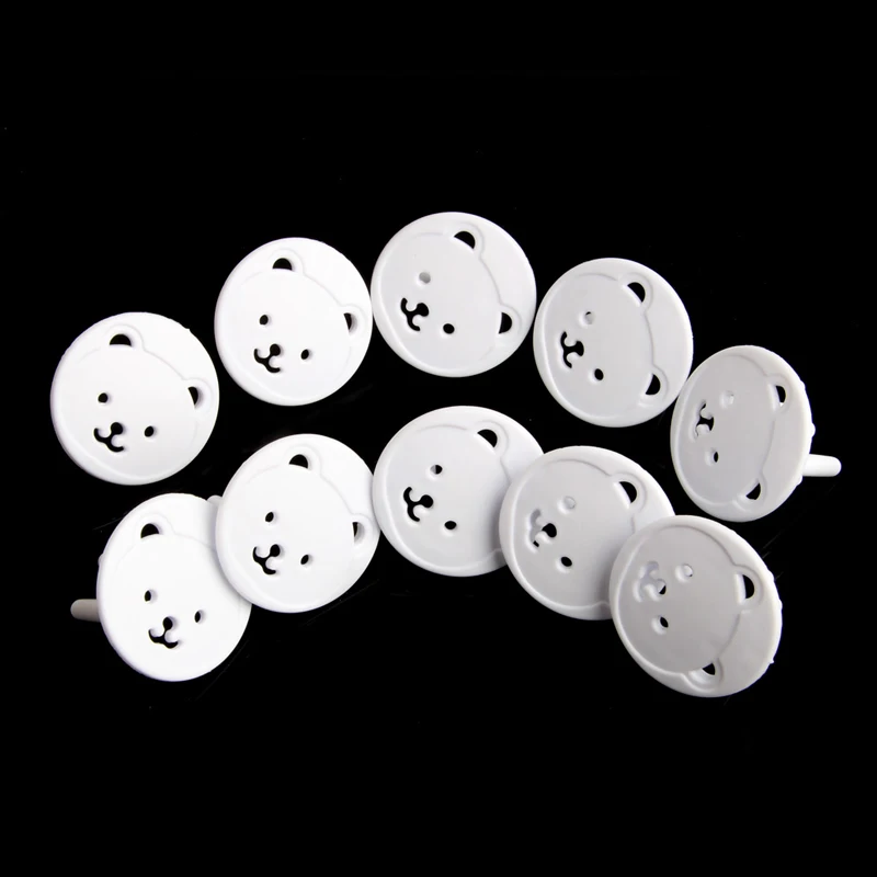 Thickened Round Head Baby Bear EU Power Socket Electrical Outlet for Kids Safety Guard Protection Anti Shock Plug Cover J75