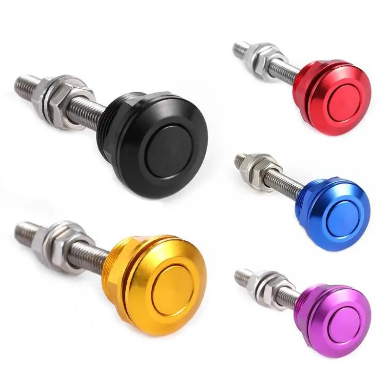 

Universal 22mm Push Button Billet Bonnet Hood Pin Lock Clip Kit Car Quick Release Latch Hoods Engine Bonnets Lock Exterior Parts