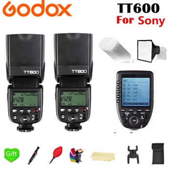 

2X Godox TT600 TT600S Flash X System GN60 2.4G Wireless TTL HSS Flash Speedlite + Xpro-S Transmitter Trigger For Sony Camera