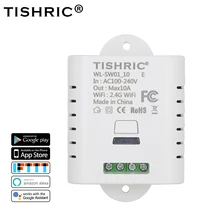 TISHRIC 2,4G Wifi переключатель 10A 16A дистанционный беспроводной переключатель умный светильник Alexa Google домашняя Автоматизация IFTTT Ewelink управление приложением