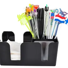 WOWSHINE черный пластик Многоцелевой коробка всасывания ткани барные принадлежности бар соломы подставки для ткани