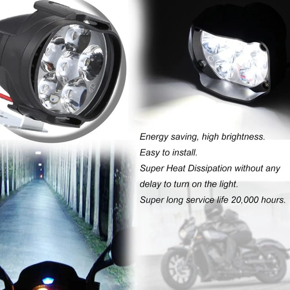 

Motorcycle Headlight Fog Scooter LED Spotlights Moto ATV 12V 6500 K Working Motor Spot Light Head Lamp DRL White Car Headlight
