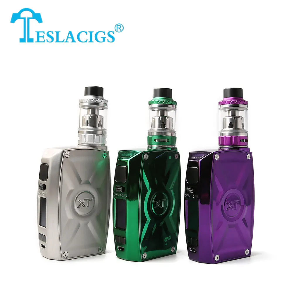 

Original 220W Tesla XT TC Kit with Tallica Mini Tank Atomizer 4ml & All-new TSXX Coil 0.18ohm No 18650 Battery Vs Tesla Punk Kit