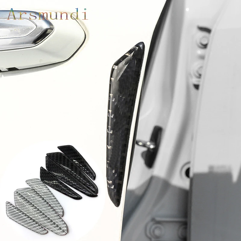 

4pcs Carbon Fiber Sticker Car Door Edge Protector Anti Collision Scratch car styling accessories