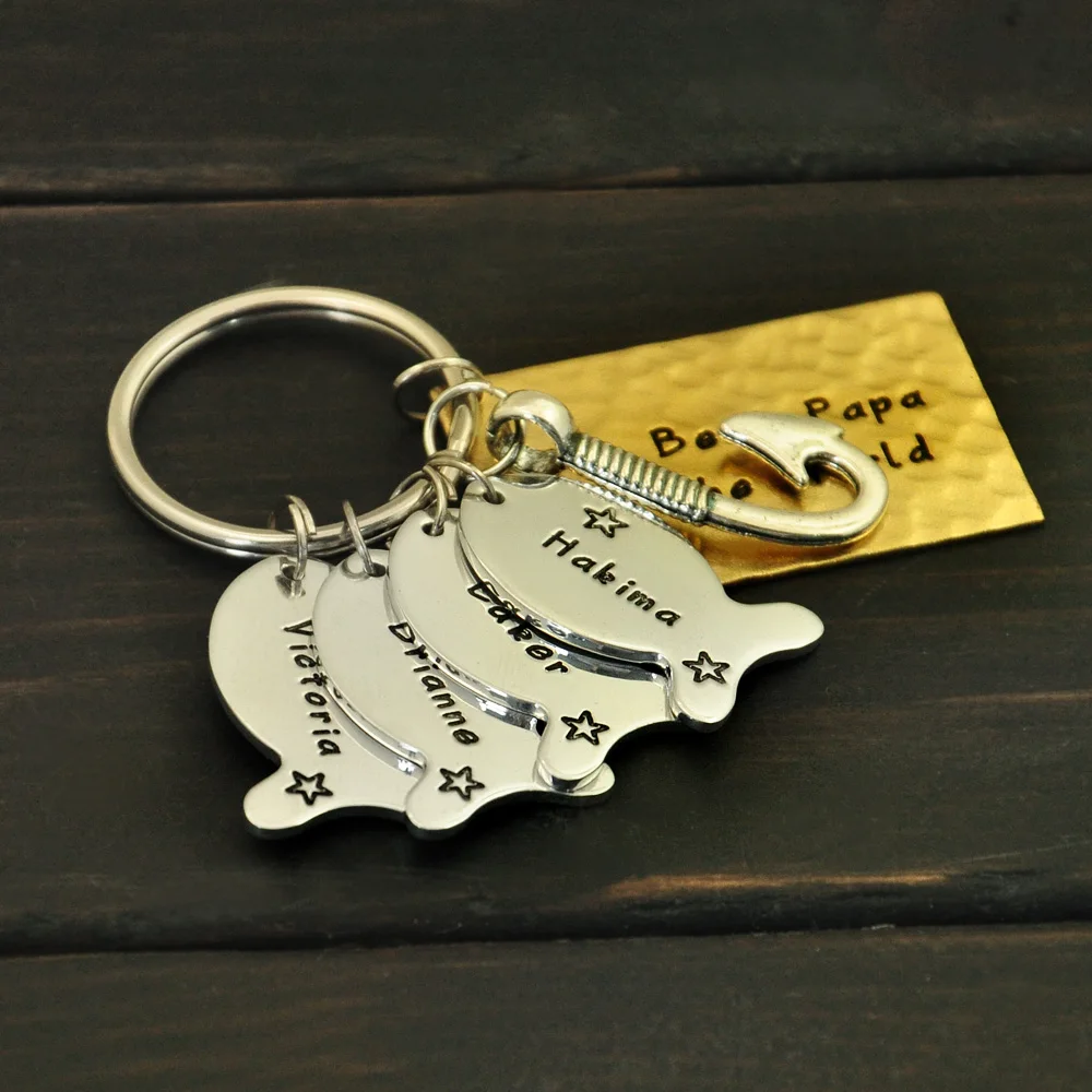 Daddy Keychain,Father's Day Gift ,Dads Best Catch, Fishing Buddy