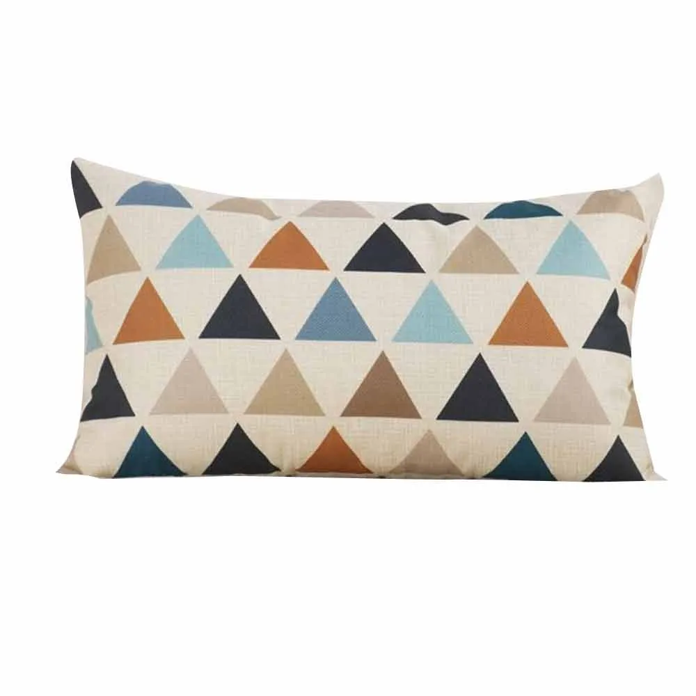Прямоугольная наволочка для подушки в скандинавском стиле 30*50 см из хлопка и льна, наволочка для дивана, декоративная наволочка с геометрическим рисунком