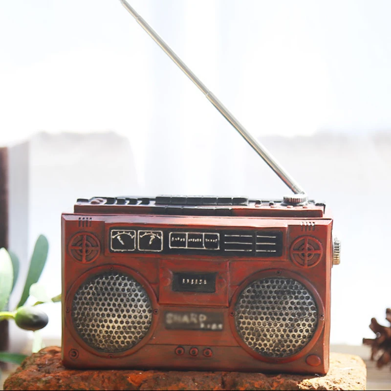 

Creative Retro Nostalgic Radio TV Model Resin Ornaments Old TV Radio Figurines Home Decoration Gifts Antique Imitation Crafts