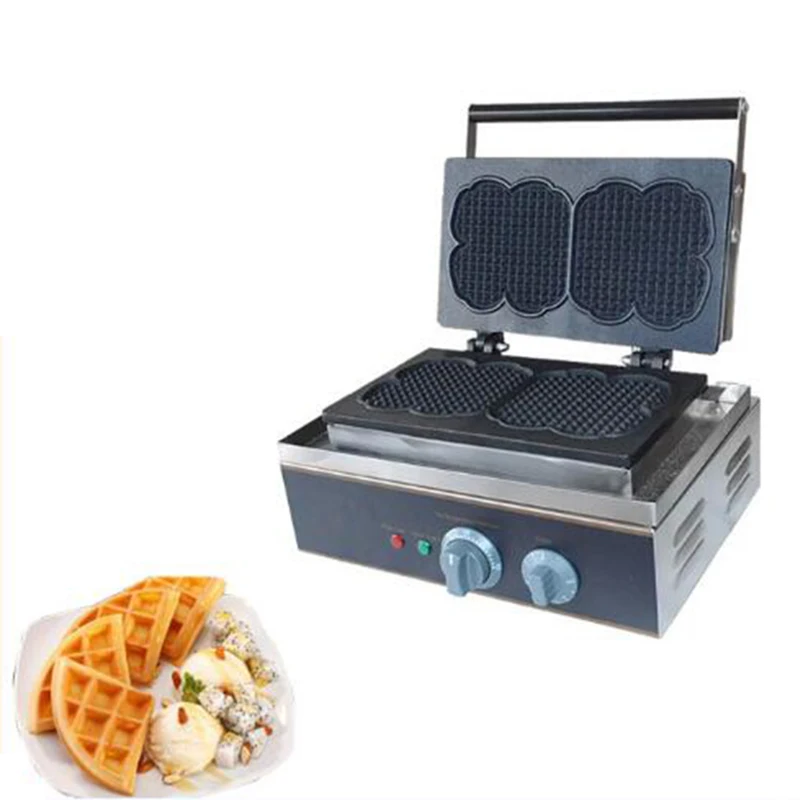 

Commercial Breakfast Muffins Maker Machine Flower Design Shape Waffle Baker Electric Belgian Flower Pancake Iron Waffle Machine
