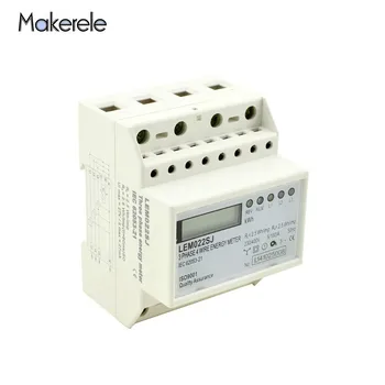 

Free Shipping AC 50HZ 230V Small Three Phase Energy Meter Power Consumption MK-LEM022SJ Mini Din Rail Electronice Wattmeter