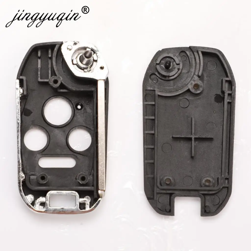 Jingyuqin 2/3/4 Buttonws раскладного дистанционного складной ключ чехол для Honda CRV Fit Accord Civic Брелок Обложка