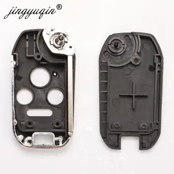 Keyforkess 2/3/4 pulsanti custodia a conchiglia pieghevole a vibrazione modificata a distanza per Honda CRV Fit Accord Civic Fob Cover - Jingyuqin 2 3 4 pulsanti custodia a conchiglia pieghevole a vibrazione modificata a distanza per