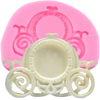 

Carriage Pumpkin Style Silicone Mold Baby Birthday Cupcake Fondant Cake Decorating Resin Clay Candy Chocolate Gumpaste Moulds