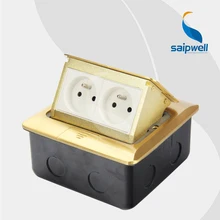 Всплывающих окон 2 Gang французская розетка/общего назначения Водонепроницаемая напольная розетка 16A 220V(SPD-2F/CC8-6