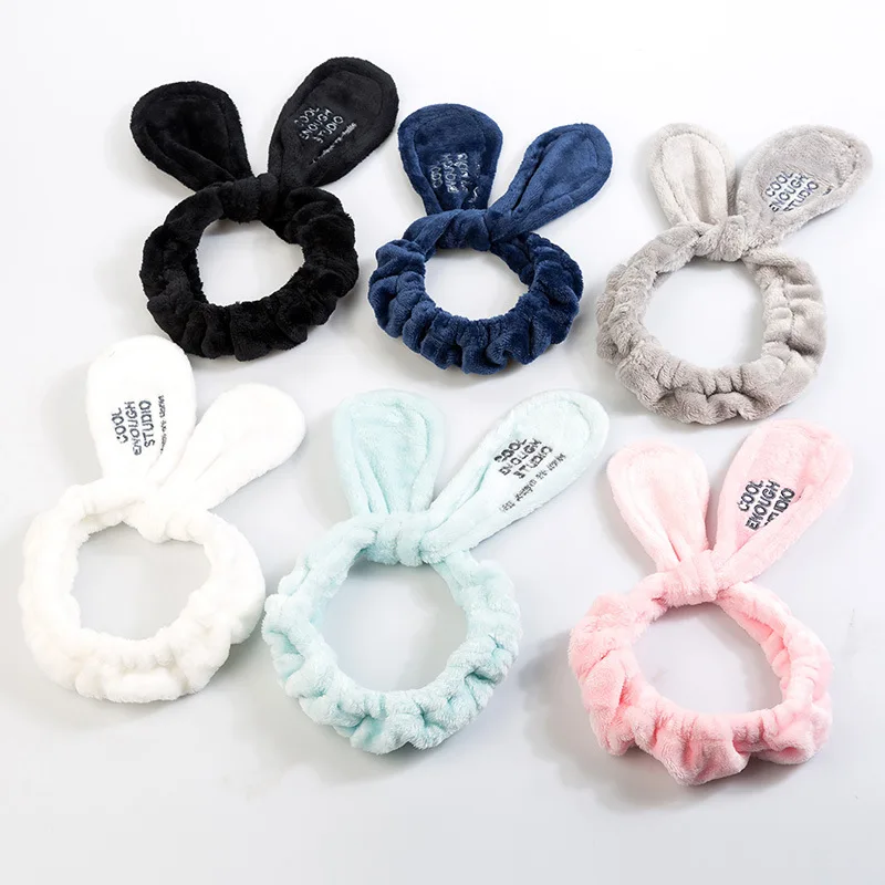 

Women Cute Elastic Headband Ears Turban Girls Hair Accessories Korean Fashion Bathe Hair Holder Hairbands Headdress