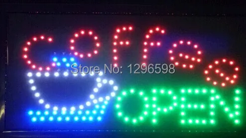 

2017 Special Offer Hot Sale Graphics 15mm indoor 19X10 Inch coffee Business Shop Led Ultra Bright neon SIGN