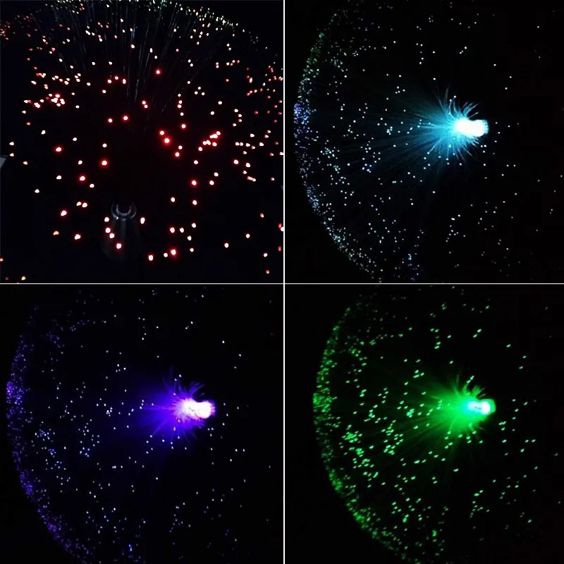 Красивый романтический многоцветный светодиодный волоконно-оптический ночник-светильник для праздника, вечеринки, дома, свадебного украшения, светильник, игрушки