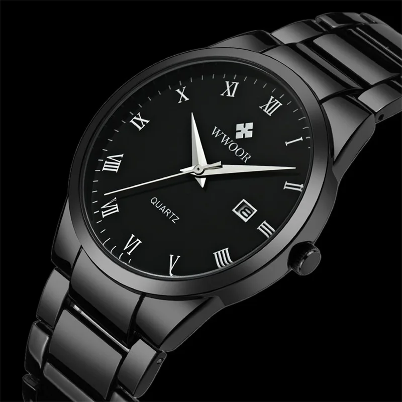 2017 Simple Top Brand Luxury Men Stainless Steel Waterproof Sports