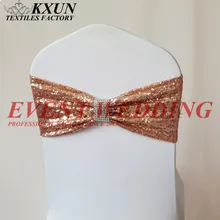 18 см ширина обе стороны Sequin Chair Band Банкетный чехол для свадебного стула створки украшение события