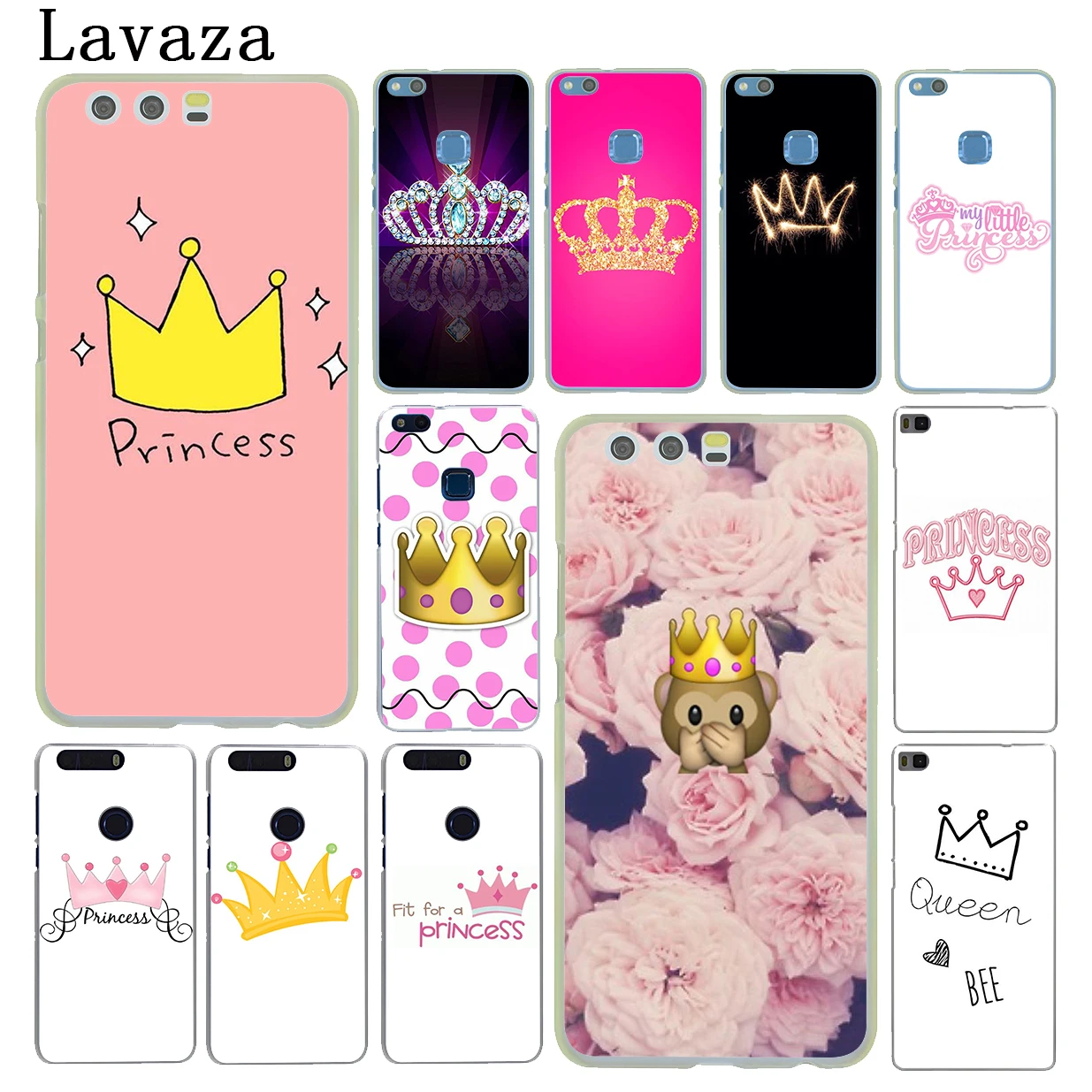 Best Lavaza PRINCESS Queen boss crown king Hard Case for Huawei P30 P20 Pro P9 P10 Plus P8 Lite Mini 2016 2017 P smart Z 2019 Cover