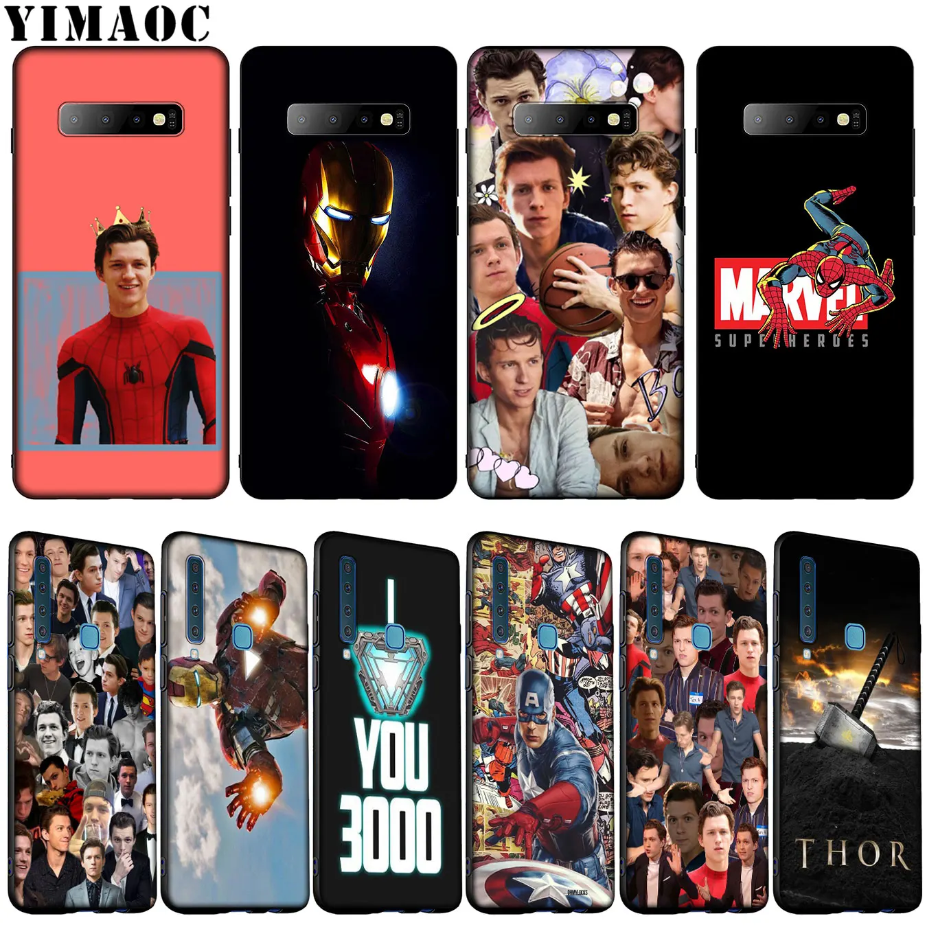 

YIMAOC Tom Holland SpiderMan Marvel Soft Silicone Phone Case for Samsung Galaxy S10 E S9 S8 Plus S6 S7 Edge S10e TPU Black Cover