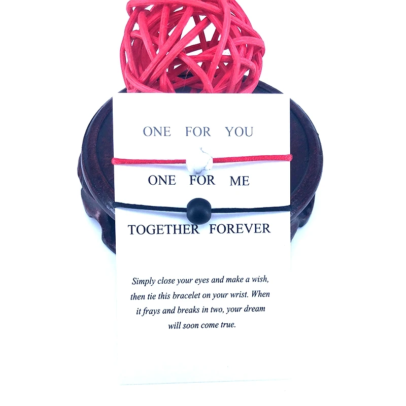 2pcs/set Adjustable Size Natural Stone Bead Bracelet Red String Braiding Couple Bracelets for Men Women Wish Jewelry X029 2pcs/set Adjustable Size Natural Stone Bead Bracelet Red String Braiding Couple Bracelets for Men Women Wish Jewelry X029