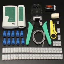 Outil de sertissage, dénudeur de fil, testeur de câbles RJ45, Kit Ethernet LAN, pince à sertir de bonne qualité