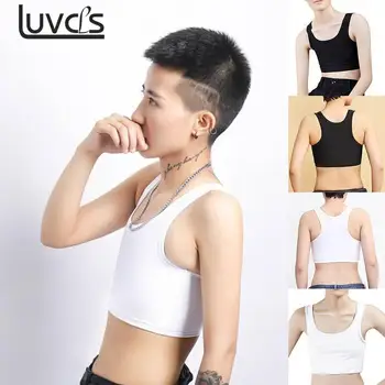 

Lesbian Undershirt Breathable Buckle Short Chest Binder Summer Cos Bra Vest Sports Underwear Comfortable Sports Vest