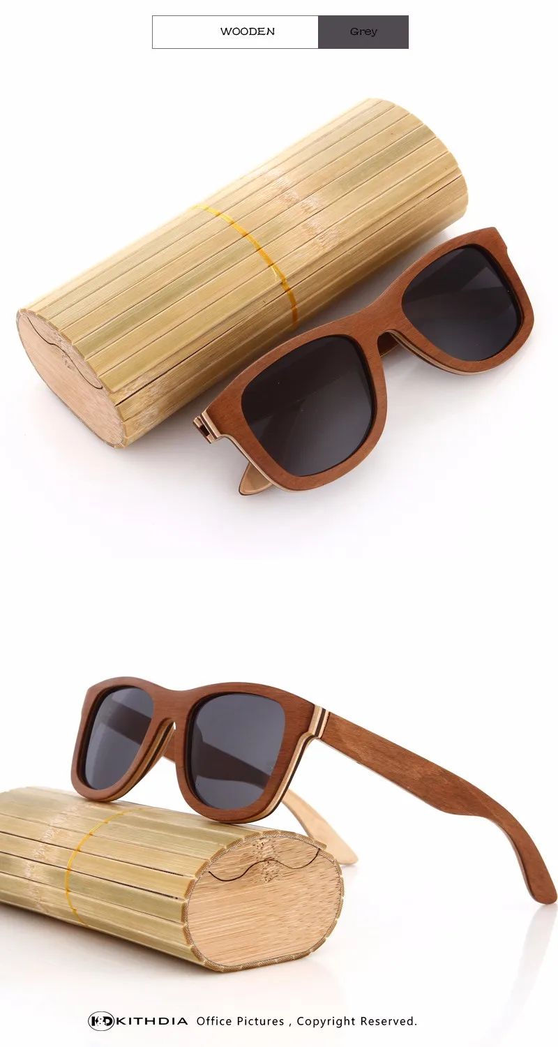 EZREAL классические деревянные солнцезащитные очки для женщин с деревянной оправой бамбуковые солнцезащитные очки в деревянной коробке UV400 защита поляризованные линзы