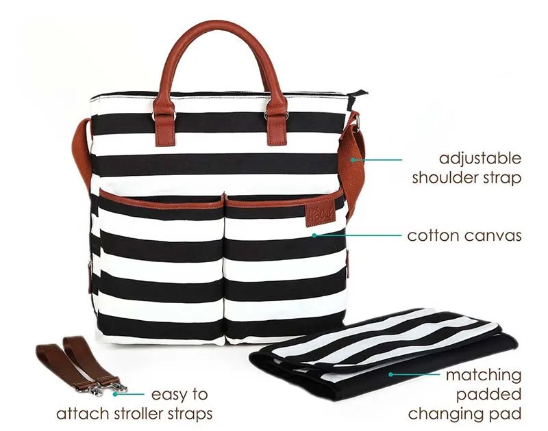 

Multi-Function Large Capacity Travel Nappy Bags Diaper Bag With Baby Changing Pad Waterproof Stylish and Durable