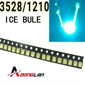 

3528 SMD LED lamp beads 1210 bright water blue water-blue (ice blue) 3528 Water-Blue (Ice blue) light LED light-emitting 200PCS