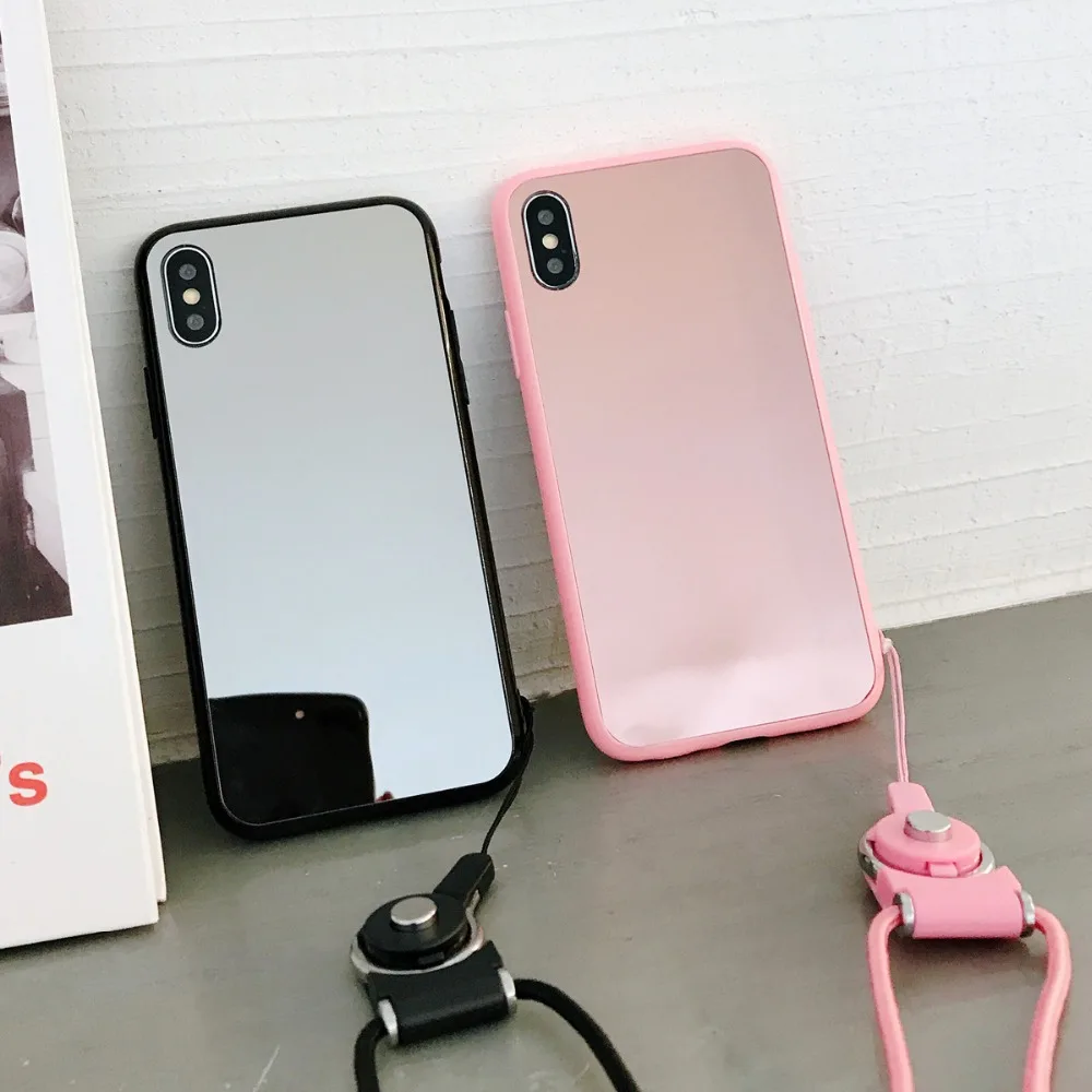 Luxury Mirror Back Cover For iPhone X XR XS MAX Anti knock