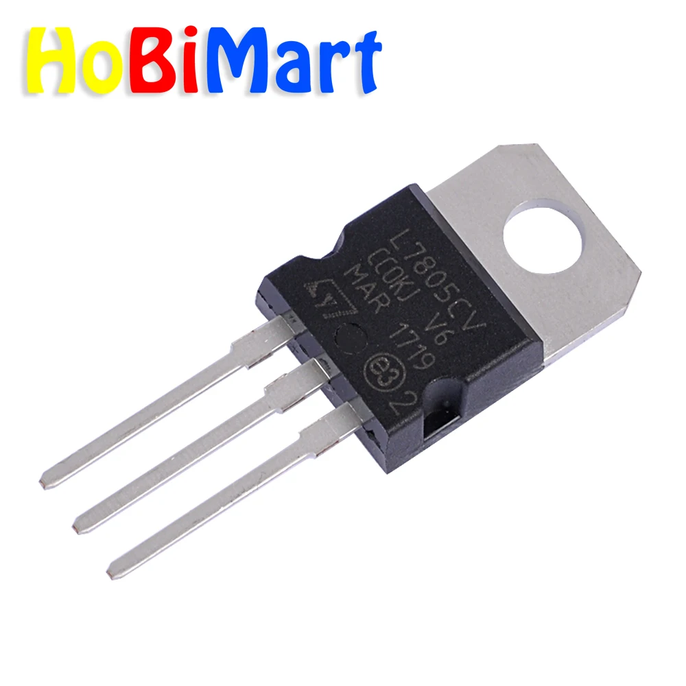

HoBiMart 100pcs L7805CV ST TO-220 L7805 LM7805 7805 IN 35V OUT 5V voltage stabilizer #LS274-a