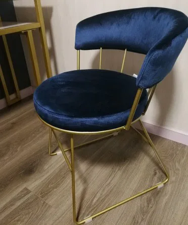 Принцесса розовый стул для маникюра девушка макияж железный пол современное кресло-шезлонг стул для гостиной спальни мебель для дома - Цвет: dark blue color