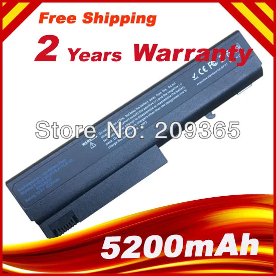 Аккумулятор 5200 мАч для ноутбука HP Compaq 6710b 6710s 6715b 6715s 6910p 6510b 6515b NC6100 NC6105 NC6110 NC6115