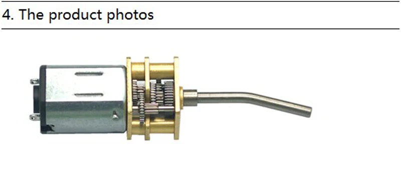 GM12N20 мотор Двигатель, вне оси изгиба формы вал, DC6V80RPM