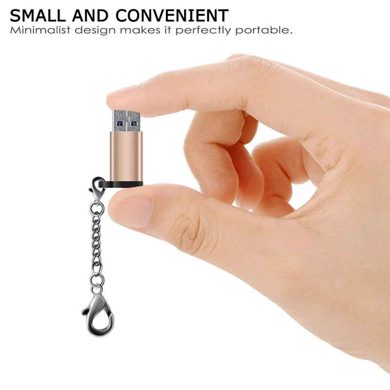 Thbelieve USB A Male To USB C Female Adapter USB Type C To USB 3.0 Adapters With Mini Keychain USB-C Converters Drop Shipping (6)