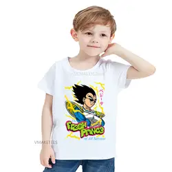 2018 летняя одежда для девочек и мальчиков футболка свежий цена всех Saiyans Футболка с принтом детские смешные Аниме Драконий жемчуг Z Костюмы