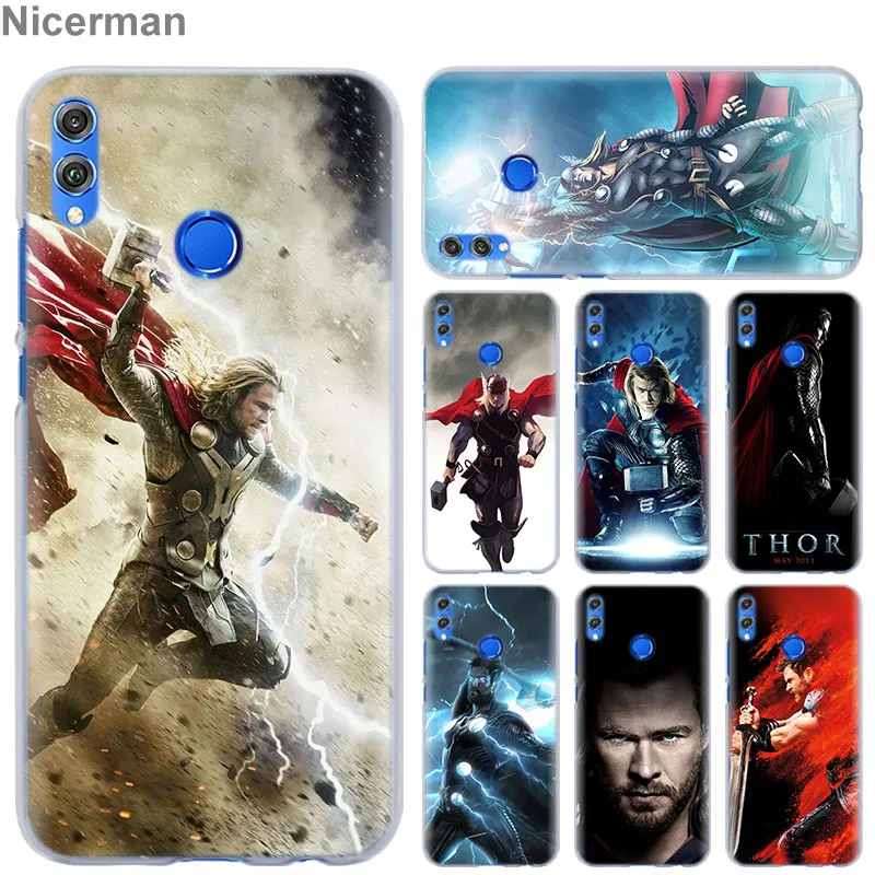 

Thor Marvel Avengers Phone Case for Huawei Honor 8X 8A Pro 8C 8S 9 10 Lite 20i Honor Play Y7 Y9 2019 Cover Case Coque