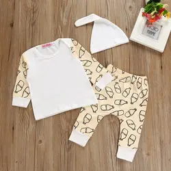2018 новый осенний комплект одежды для малышей, комбинезон с длинными рукавами для маленьких девочек + длинные штаны с рисунком оленя +