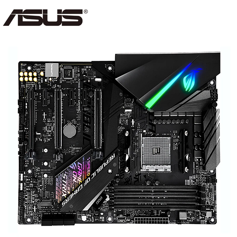 

ASUS ROG STRIX X470-F GAMING ATX gaming Desktop motherboards AMD X470 chip AM4 slot Dual channel overclocking DDR4 Aura RGB ligh