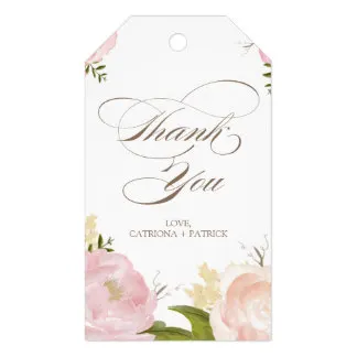 

2x3.5inch Romantic Watercolor Flowers Thank You Gift Tag