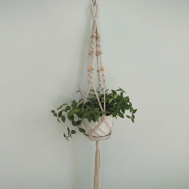 Cotton Linen Plant Holder Macrame Plant Hanger Pot Holder Hanging