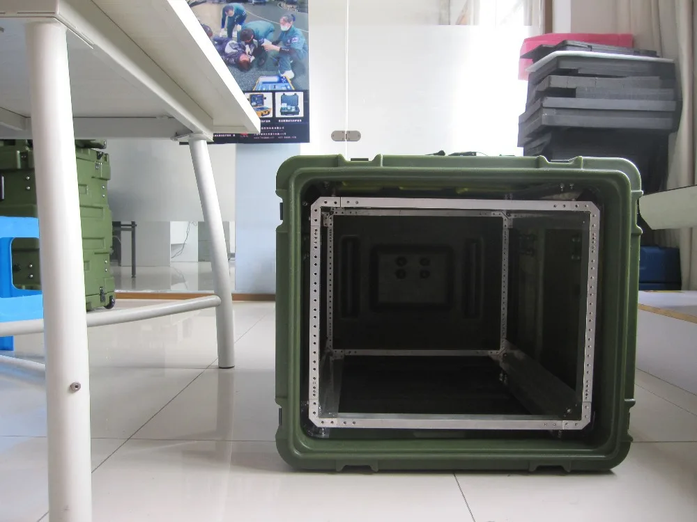  China Hard plastic 6U mount case for mobile computer servicer rack case