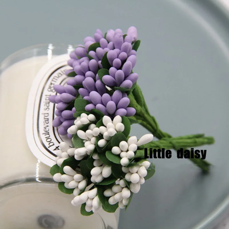 

12pcs pearl Berry Artificial Stamen Flower For Wedding Home Decoration Pistil DIY wreath Scrapbooking Craft Fake Flowers
