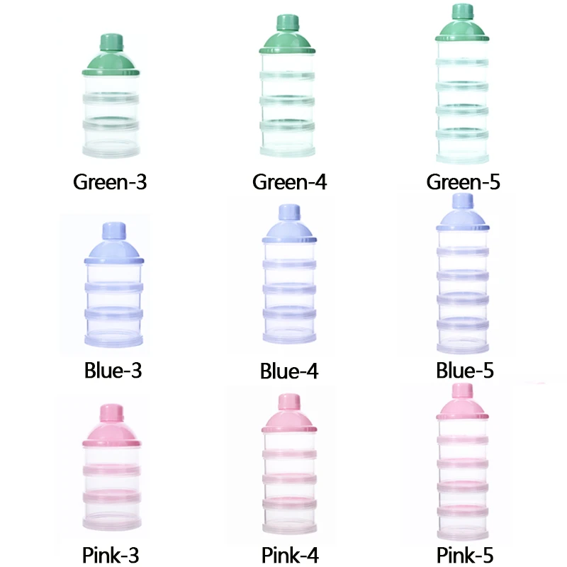3 4 5 слойный сетчатый портативный молочный порошок формула диспенсер пищевой контейнер для хранения миска для кормления малышей для малышей